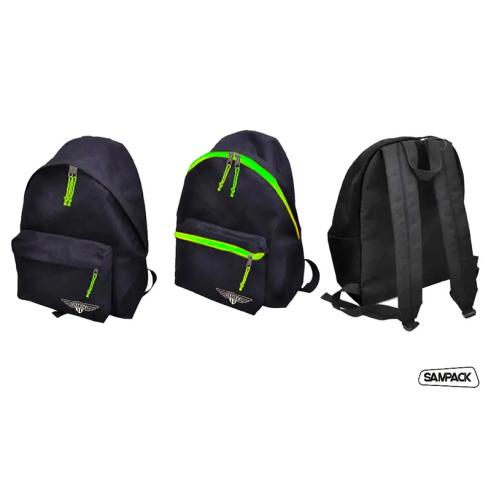 Mochila Eco Preta Grande Cremallera Amar