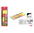 Notas autocolantes para pastas 11M X 25U