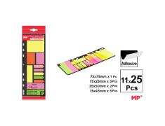 Notas autocolantes para pastas 11M X 25U
