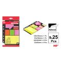 Notas autocolantes para pastas 9M X 25U