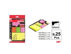 Notas autocolantes para pastas 9M X 25U