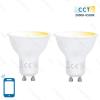 Pacote 2 Lâmpada LED Wifi GU10 5W CCT