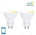 Pacote 2 Lâmpada LED Wifi GU10 5W CCT