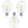 Pacote 3 Lâmpadas de filamento LED E27 G95 4W luz quente 2700K