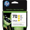 Pack 3 x HP 712 Amarelo Original