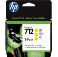 Pack 3 x HP 712 Amarelo Original