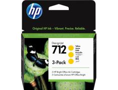 Pack 3 x HP 712 Amarelo Original
