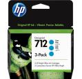 HP 712 Cyan Pack 3 x Originais