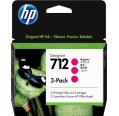 Pack 3 x HP 712 Magenta Original