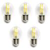Pacote 5 Lâmpadas de filamento LED E27 G45 4W Luz Fría 6500K