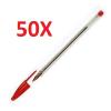 PACK 50 UNIDADES BIC CRYSTAL VERMELHO PEN