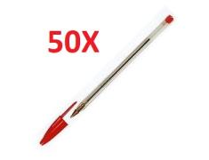 PACK 50 UNIDADES BIC CRYSTAL VERMELHO PEN