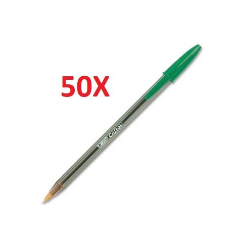 PACK 50 UNIDADES BIC CRYSTAL VERDE PEN