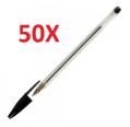 PACK 50 UNIDADES BIC CRYSTAL PRETO CANETA