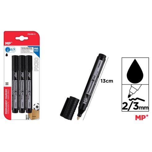 Pacote Poupança de 3 Marcadores Permanentes Superior Black MP
