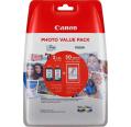 Pacote Original Canon PG-545XL / CL-546XL + 50 Folhas de Papel Fotográfico