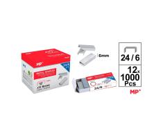 Embalagem de 12 caixas de 1000 grampos galvanizados 24/6 MP