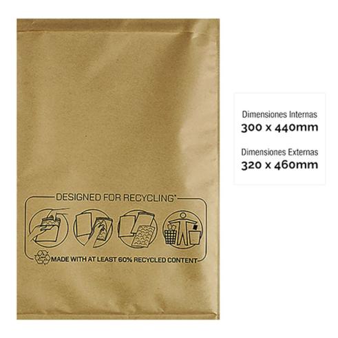 Pack de 10 Sacos Plásticos de Bolhas Acolchoados 300x440 mm Fellowes Bankers Box Nº19