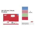 Pacote de 10 Envelopes Empresariais em Cores Pastel 176x120mm
