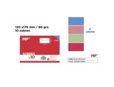 Pacote de 10 Envelopes Empresariais em Cores Pastel 176x120mm