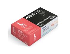 Pacote de 100 Luvas de Nitrilo Tamanho L Santex Nitriflex Black Soft
