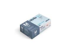 Pacote de 100 Luvas de Nitrilo Tamanho M Santex Nitriflex Azul