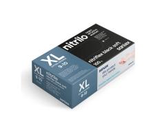 Pacote de 100 Luvas de Nitrilo Tamanho XL Santex Nitriflex Black Soft