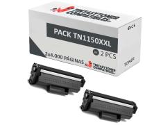 Pacote de 2 Toner Brother TN1150XXL Compatível