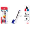 Pacote com 3 marcadores de quadro branco MP - azul/preto/vermelho