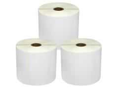 Pacote de 3 Rolos de Etiquetas Perfuradas Zebra Compatíveis 101,5x152 mm 500 Unidades