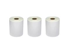 Pacote de 3 Rolos de Etiquetas Perfuradas Zebra Compatíveis 101,6x76,2 mm 500 Unidades