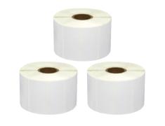 Pacote de 3 Rolos de Etiquetas Perfuradas Zebra Compatíveis 50x25 mm 1000 Unidades