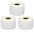 Pacote de 3 Rolos de Etiquetas Perfuradas Zebra Compatíveis 50x25 mm 1300 Unidades