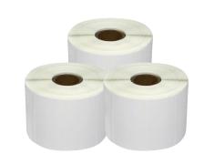 Pacote de 3 Rolos de Etiquetas Perfuradas Zebra Compatíveis 57x32 mm 1000 Unidades