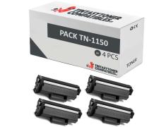 Pacote de 4 Toner Brother TN1150 Compatível