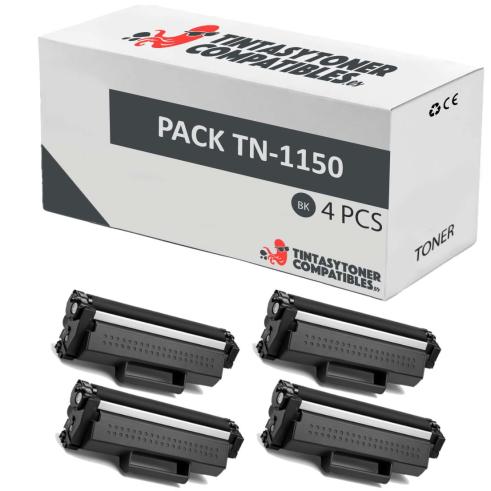 Pacote de 4 Toner Brother TN1150 Compatível