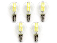 Lâmpada de filamento LED E14 G45 4W Luz Fría 6500K