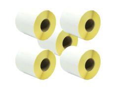 Pack de 5 Rolo de Etiquetas Perfuradas Zebra Compatíveis 100x50 mm 1000 Unidades