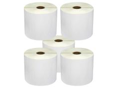 Pacote de 5 Rolos de Etiquetas Perfuradas Zebra Compatíveis 101,5x152 mm 500 Unidades