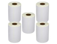 Pacote de 5 Rolos de Etiquetas Compatíveis Zebra Z-Perform 1000T/Z-Select 2000T Perfurada 101,5x50 mm 750 Unidades