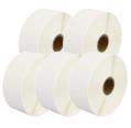 Pacote de 5 Rolos de Etiquetas Perfuradas Zebra Compatíveis 38x25 mm 2000 Unidades