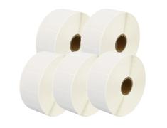 Pacote de 5 Rolos de Etiquetas Perfuradas Zebra Compatíveis 38x25 mm 2000 Unidades