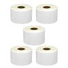 Pacote de 5 Rolos de Etiquetas Perfuradas Zebra Compatíveis 50x25 mm 1000 Unidades