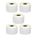 Pacote de 5 Rolos de Etiquetas Perfuradas Zebra Compatíveis 50x25 mm 1300 Unidades