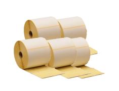 Pacote de 5 Rolos de Etiquetas Perfuradas Zebra Compatíveis 76.2x25.4 mm 2000 Unidades
