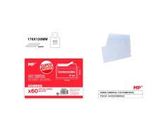 Pacote de 60 unidades de Envelope Comercial 176x120mm