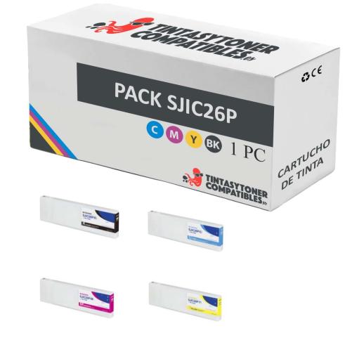 Compatível com tinta pigmentada preta Epson SJIC26P