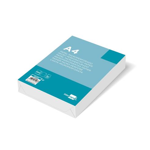 Papel A4 80g/m2 Liso Microperfurado em Duas Partes Iguais Pacote de 500 folhas
