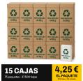 Papel A4 reciclado 80 g · 15 cajas de folios (37.500 hojas)