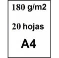 Papel fotográfico A4 180gr brilhante 20uds